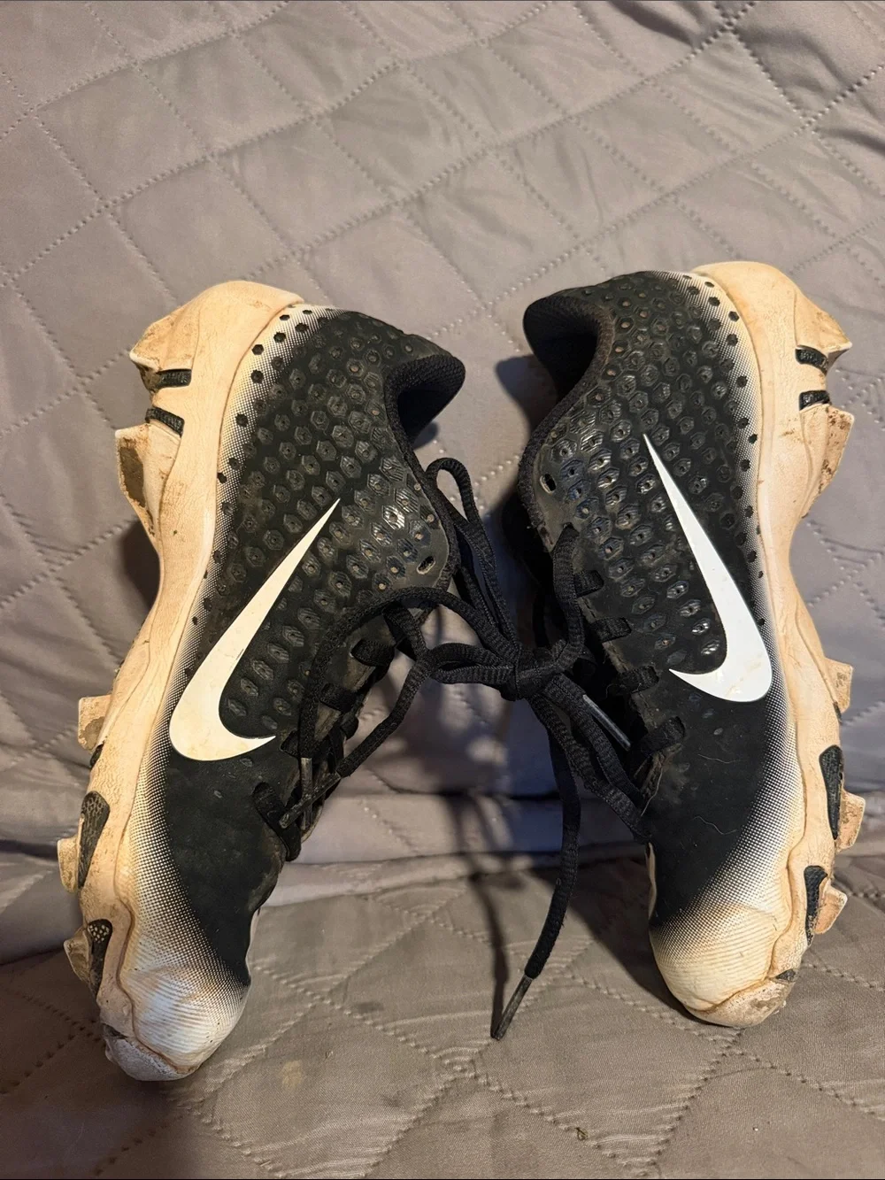 Nike Black and White Youth Turf Football Cleats